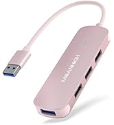 MEANHIGH USB Hub 4-Port for Laptop USB 3.0, USB 2.0 Multiple USB Port Expander Dongle for MacBook...