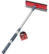 DSV Standard Professional Window Squeegee | 2-in-1 Window Cleaner Sponge and Soft Rubber Strip wi...