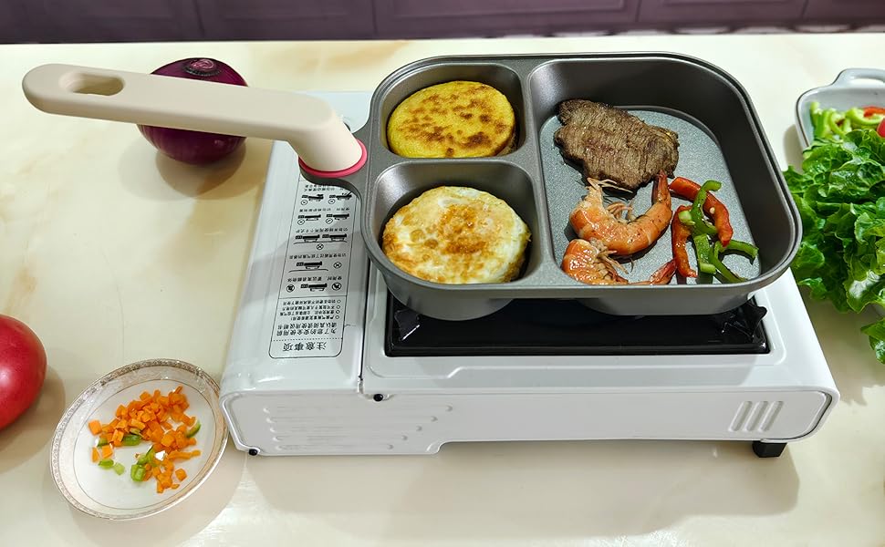 KINSUDA Full Titanium Non-stick Pan 3-IN-1