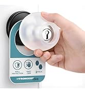 STRONGEST HOME Clear Silicone Door Knob Cover &amp; Wall Protector – Soft Rubber Handle Grip for Arth...