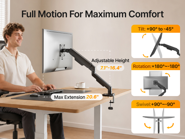single monitor arm