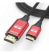 ApoJodly Mini HDMI to HDMI Cable 3FT, 4K HDMI to Mini HDMI 18Gbps High Speed Mini HDMI Cable 4K@6...