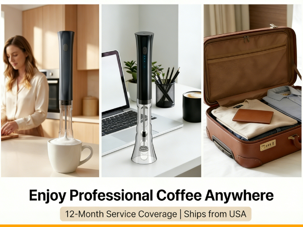 milk frother with stand