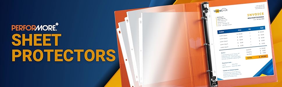 sHEET PROTECTORS BANNNER