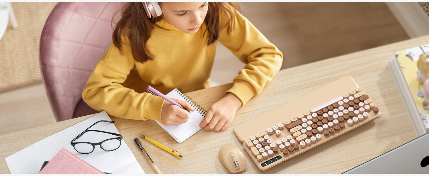 pink keyboard for student
