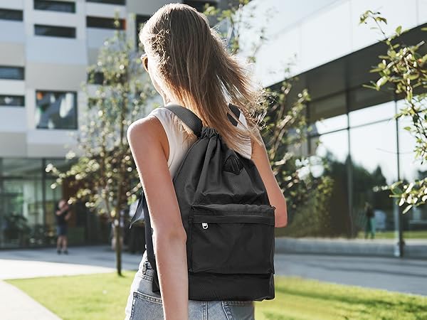 drawstring backpack for women