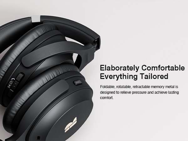 Ultra-comfortable: Active noise cancelling headphones can be pressure-free worn all day