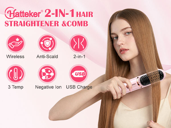 travel hair straightener brush