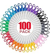 Toidgy 100 Pack Kids Scissors, 5 Inch Scissors Bulk for School, Blunt Tip Scissors for Kids Stude...