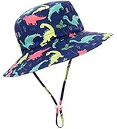 Baby Sun Hat UPF 50+ Sun Protective Toddler Bucket Hat Summer Kids Beach Hats Wide Brim Outdoor P...