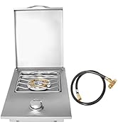 Stanbroil Gas Single Side Grill Burner, Outdoor Grill Drop-in Built-In Side Grill Burner for Prop...