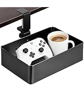 MYITYARD Under Desk Organizer, 360° Rotating Desk Cup Holder Clamp, Clamp on Drawer Under Desk St...