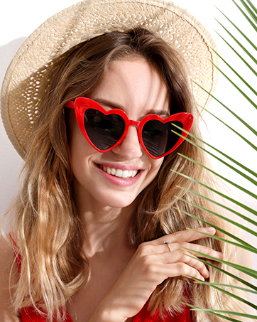 stylish heart glasses