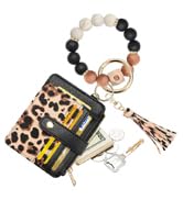 COOLANS Silicone Bracelet Wristlet Wallet Credit Card Holder RFID,ID Window,Key Ring Tassel,Slim ...