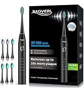 BAOVERI Electric Toothbrush for Adults &amp; Kids, Rechargeable Ultrasonic Electric Toothbrush with 6...