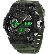 findtime Mens Watches Sports Outdoor Watch for Men with Date Analog Digital LED Backlight Wristwa...