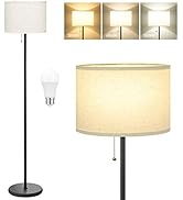 Ambimall Floor Lamp for Bedroom, 3 Color Temperature LED Floor Lamp with Pull Chain Switch, Moder...