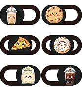 PRESSINART 6Pcs 6 Styles Food Theme Camera Cover Slide Sticker 0.04 Inch Privacy Guard Accessorie...