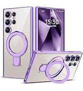 ETPESOK Compatible with Samsung Galaxy S24 Ultra Case with Magnetic Ring Stand [Compatible with M...