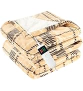 DANENOSA Electric Heated Blanket Throw Size 50''x60'' Soft Flannel &amp; Sherpa Electric Blanket with...