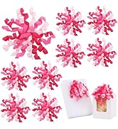 TONIFUL Hot Pink/Pink/Light Pink Curly Bows 5 Inch x 8 Counts Curly Ribbon Gift Bows for Gift Wra...