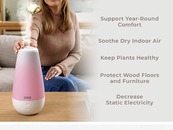 refresh spaces with your humidifier, soothe dry indoor air, humidifiers for your home