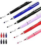 AIERSA 6 Colors Forever Pencil with Erase,Long Lasting Writing Infinity Pencil That Never Needs S...