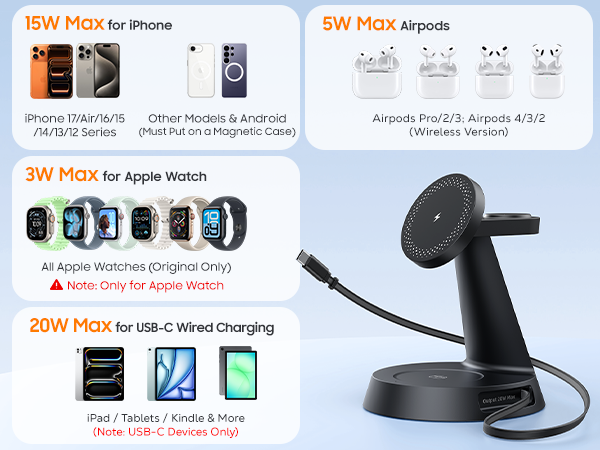 4 in 1 magsafe charger for multiple devices