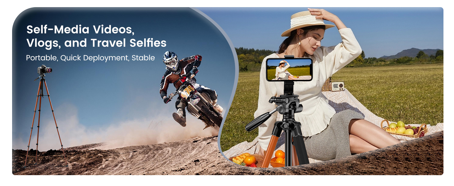 tripod for media videos, vlogs, selfies