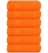 BOUTIQUO Ultra Soft 6-Piece Hand Towel Set 16x28-100% Ringspun Cotton - Durable &amp; Highly Absorben...