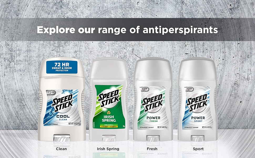4 sticks of a variety of Speedstick antiperspirants