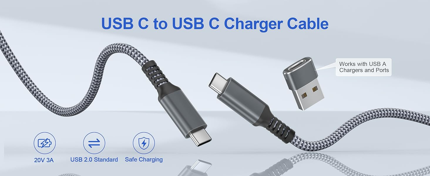 USB C to USB C Charger Cable