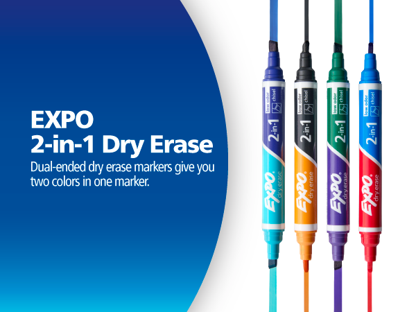 expo markers dry erase wet clean school classroom teacher home office two one double duo dual colors