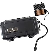 Pardo Cigar Travel Humidors with Built-in Humidifier Disc - Airtight, Waterproof, Portable & Dura...