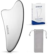AIRSEE Gua Sha Facial Tools, Stainless Steel Gua Sha Board, Tighten Skin Massage, Beauty Tool for...