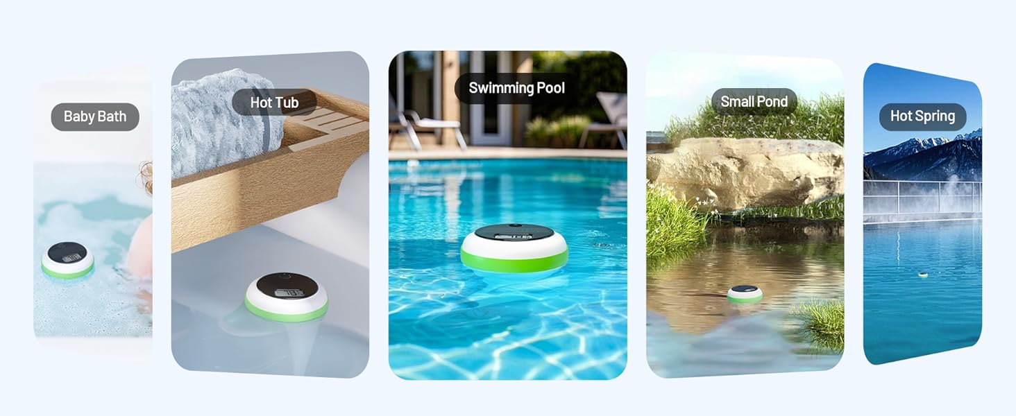 INKBIRD Solar Wireless Pool Thermometer with 7-in-1 WiFi Gateway Swimming Pool Thermometer