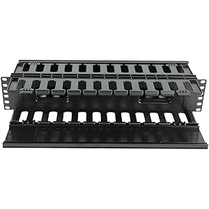 2U Horizontal Double Sided Finger Duct Cable Manager 19'' Rack
