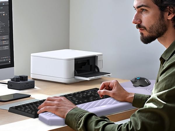 Ergonomic Mouse Pad and Keyboard Wrist Rest Set