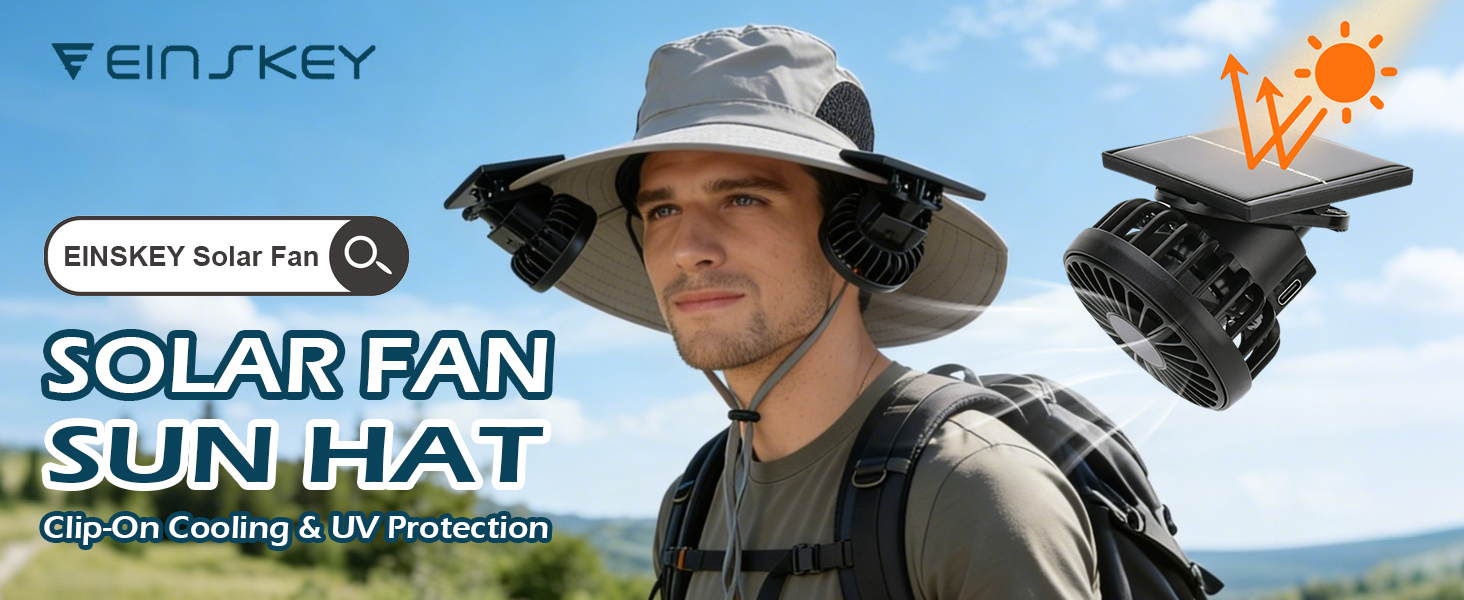 Solar Powered Fan Hat