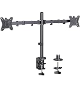ErGear Dual Monitor Desk Mount for 13?–34? Monitors up to 26.5 lbs, Fully Adjustable Monitor Stan...