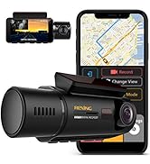 RexingUSA V3 Dual Dash Cam for Car Front and Cabin with WiFi, GPS, Night Vision, 1080p FHD Record...