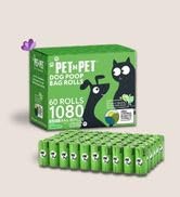 Pet N Pet 1080 Counts Green Poop Bags for Dogs, 41% Plant Based &amp; 59% PE Extra Thick Dog Poop Bag...