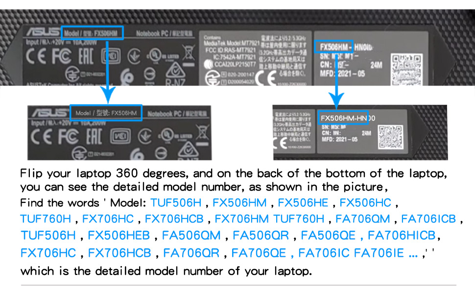 How to find a laptop model ? 