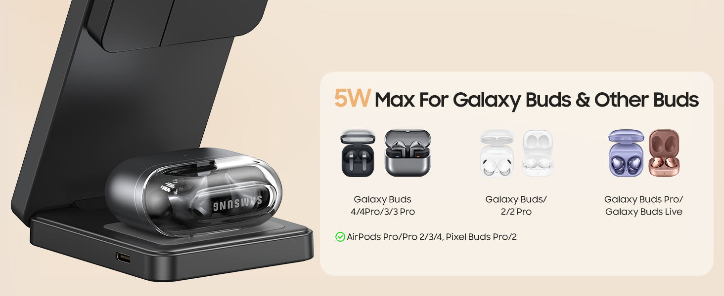 3 in 1 magnetic wireless charger for samsung