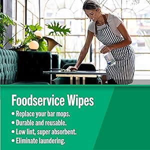reusable paper towels cleaning folded rags bar towels kitchen restaurant food service household box 