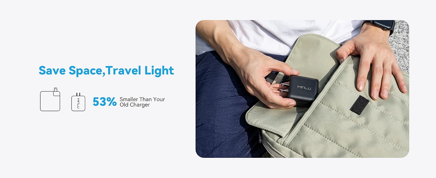 65w 3ports usb wall plug apple charger block travel charger for multiple devices usb c to usb c cord