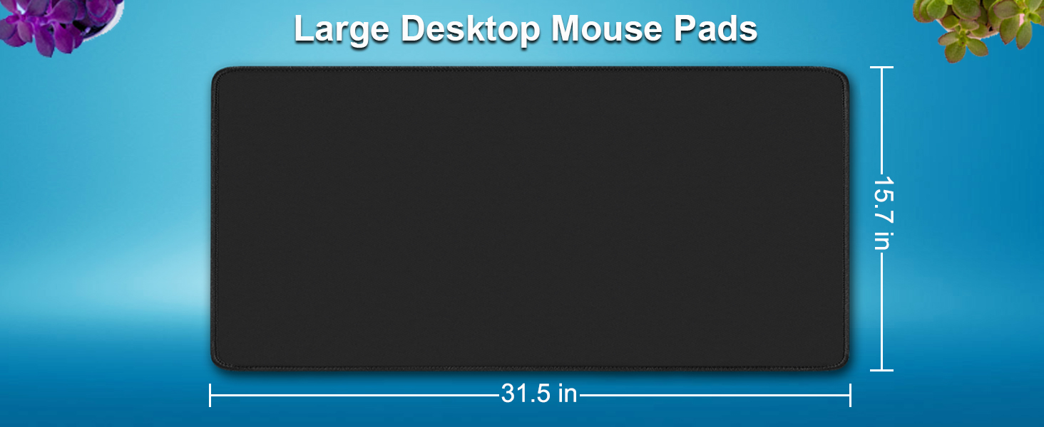 Large Extended Gaming Mouse Pad with Stitched Edges,