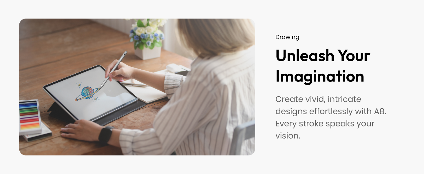 Text visible includes 'Unleash Your Imagination'. Close-up of device controls or interface elements with dark background.