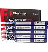 Fibershack - 1.25mm LC Fiber Cleaner Pen - 5 Pack - LC Fiber Optic Connector Cleaner &amp; Endface Fi...