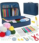 MECHEER Crochet Kit for Beginners, 67 Pcs Knitting Kits Crochet Set with Yarn, Ergonomic Crochet ...